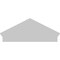 Ekena Millwork Peaked Cap Smooth Architectural PVC Combination Pediment, 38"W x 16-3/8"H x 2-3/4"P (Pitch 6/12) PEDPC038X165PKC00 - alternate 2